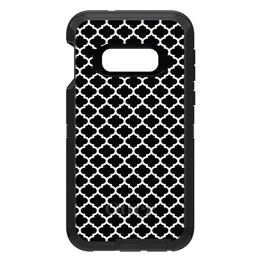 Black White Moroccan Lattice OtterBox Defender Case for iPhone & Galaxy, view 10
