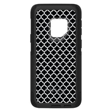 DistinctInk™ OtterBox Commuter Series Case for Apple iPhone or Samsung Galaxy - Black White Moroccan Lattice