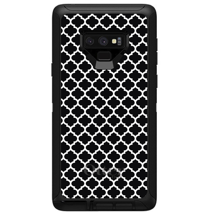 Black White Moroccan Lattice OtterBox Defender Case for iPhone & Galaxy, view 16