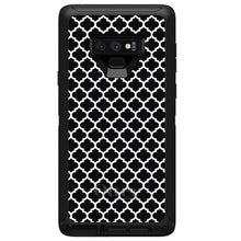 DistinctInk™ OtterBox Defender Series Case for Apple iPhone / Samsung Galaxy / Google Pixel - Black White Moroccan Lattice