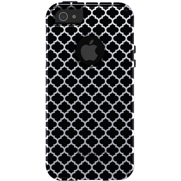 Black White Moroccan Lattice OtterBox Commuter Case for iPhone & Galaxy, view 5