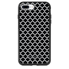 DistinctInk™ OtterBox Symmetry Series Case for Apple iPhone / Samsung Galaxy / Google Pixel - Black White Moroccan Lattice