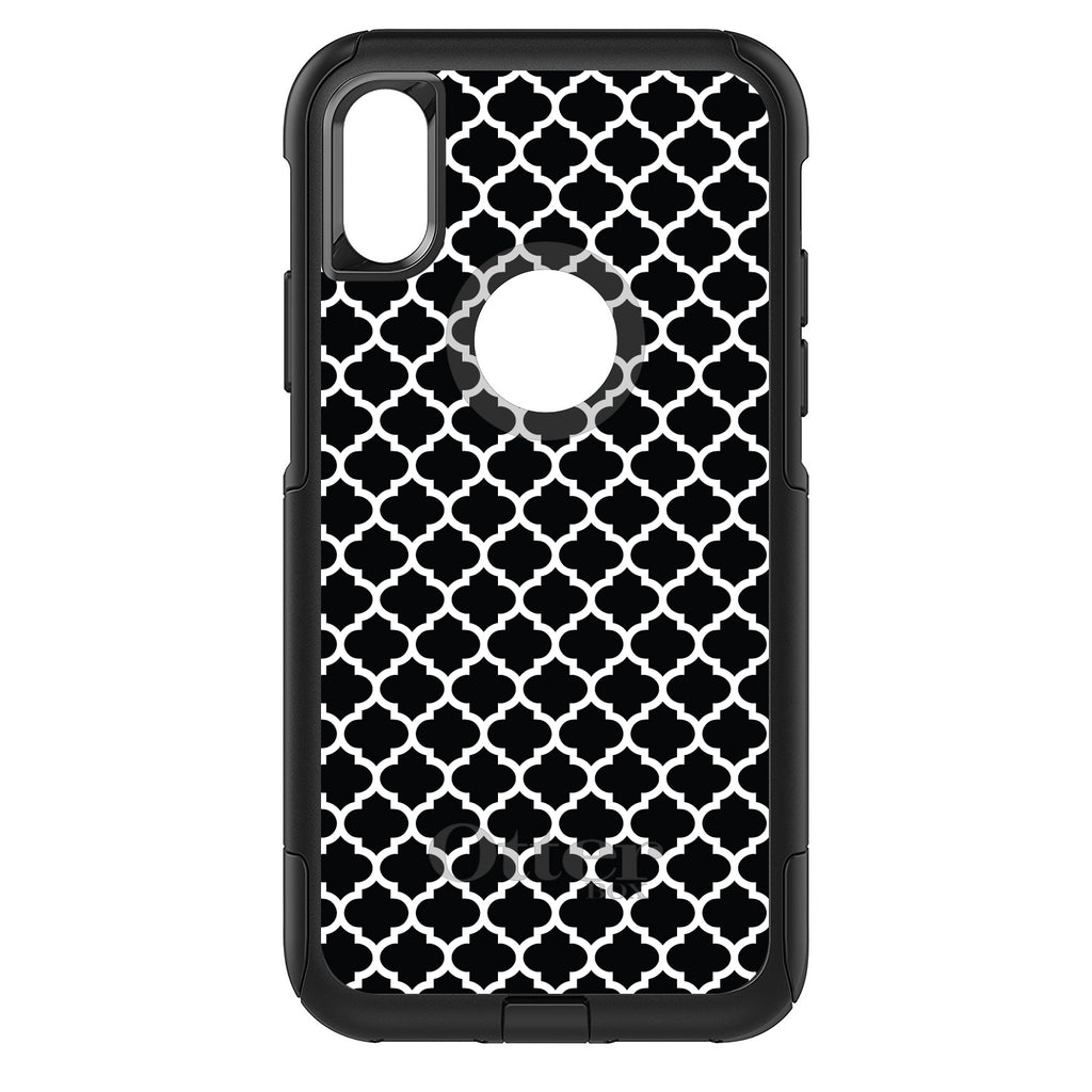 Black White Moroccan Lattice OtterBox Commuter Case for iPhone & Galaxy, view 3