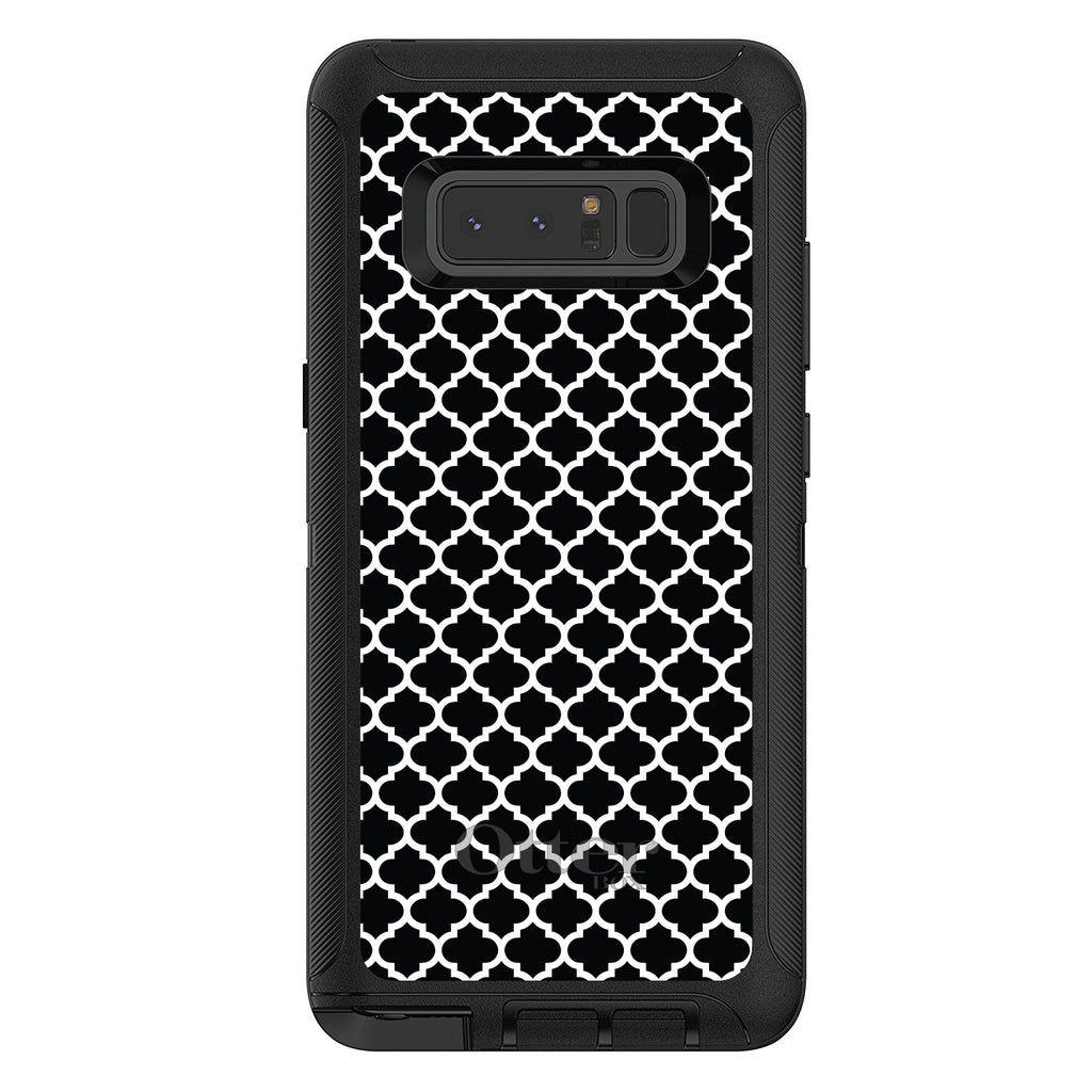 Black White Moroccan Lattice OtterBox Defender Case for iPhone & Galaxy, view 17