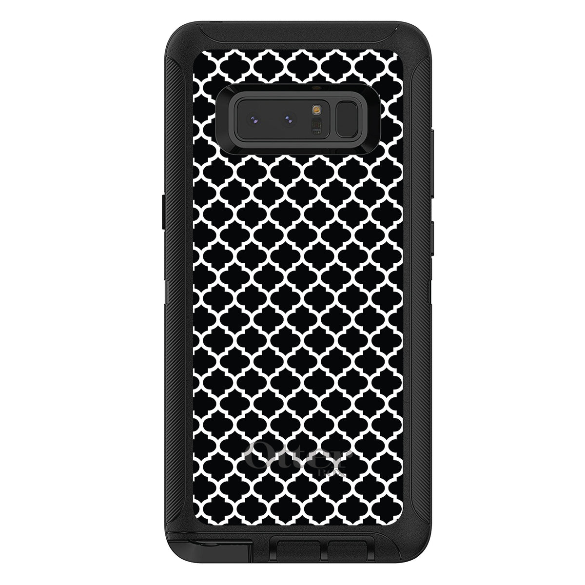 Black White Moroccan Lattice OtterBox Defender Case for iPhone & Galaxy, view 17