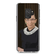 DistinctInk® Clear Shockproof Hybrid Case for Apple iPhone / Samsung Galaxy / Google Pixel -Ruth Bader Ginsburg Cartoon - RIP RBG