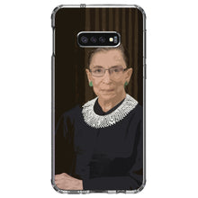 DistinctInk® Clear Shockproof Hybrid Case for Apple iPhone / Samsung Galaxy / Google Pixel -Ruth Bader Ginsburg Cartoon - RIP RBG