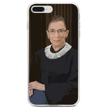 DistinctInk® Clear Shockproof Hybrid Case for Apple iPhone / Samsung Galaxy / Google Pixel -Ruth Bader Ginsburg Cartoon - RIP RBG