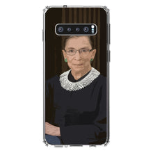 DistinctInk® Clear Shockproof Hybrid Case for Apple iPhone / Samsung Galaxy / Google Pixel -Ruth Bader Ginsburg Cartoon - RIP RBG