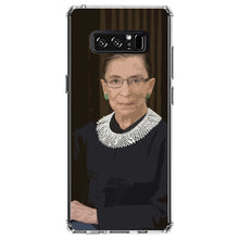 DistinctInk® Clear Shockproof Hybrid Case for Apple iPhone / Samsung Galaxy / Google Pixel -Ruth Bader Ginsburg Cartoon - RIP RBG