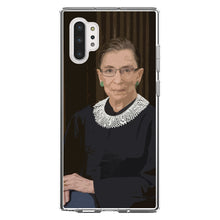 DistinctInk® Clear Shockproof Hybrid Case for Apple iPhone / Samsung Galaxy / Google Pixel -Ruth Bader Ginsburg Cartoon - RIP RBG