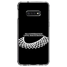 DistinctInk® Clear Shockproof Hybrid Case for Apple iPhone / Samsung Galaxy / Google Pixel - No Confirmation Until Inauguration - Ruth Bader Ginsburg - Dissent Colllar - RIP RBG