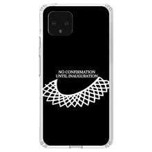 DistinctInk® Clear Shockproof Hybrid Case for Apple iPhone / Samsung Galaxy / Google Pixel - No Confirmation Until Inauguration - Ruth Bader Ginsburg - Dissent Colllar - RIP RBG