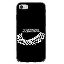 DistinctInk® Clear Shockproof Hybrid Case for Apple iPhone / Samsung Galaxy / Google Pixel - No Confirmation Until Inauguration - Ruth Bader Ginsburg - Dissent Colllar - RIP RBG