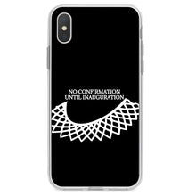 DistinctInk® Clear Shockproof Hybrid Case for Apple iPhone / Samsung Galaxy / Google Pixel - No Confirmation Until Inauguration - Ruth Bader Ginsburg - Dissent Colllar - RIP RBG