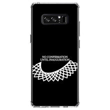 DistinctInk® Clear Shockproof Hybrid Case for Apple iPhone / Samsung Galaxy / Google Pixel - No Confirmation Until Inauguration - Ruth Bader Ginsburg - Dissent Colllar - RIP RBG