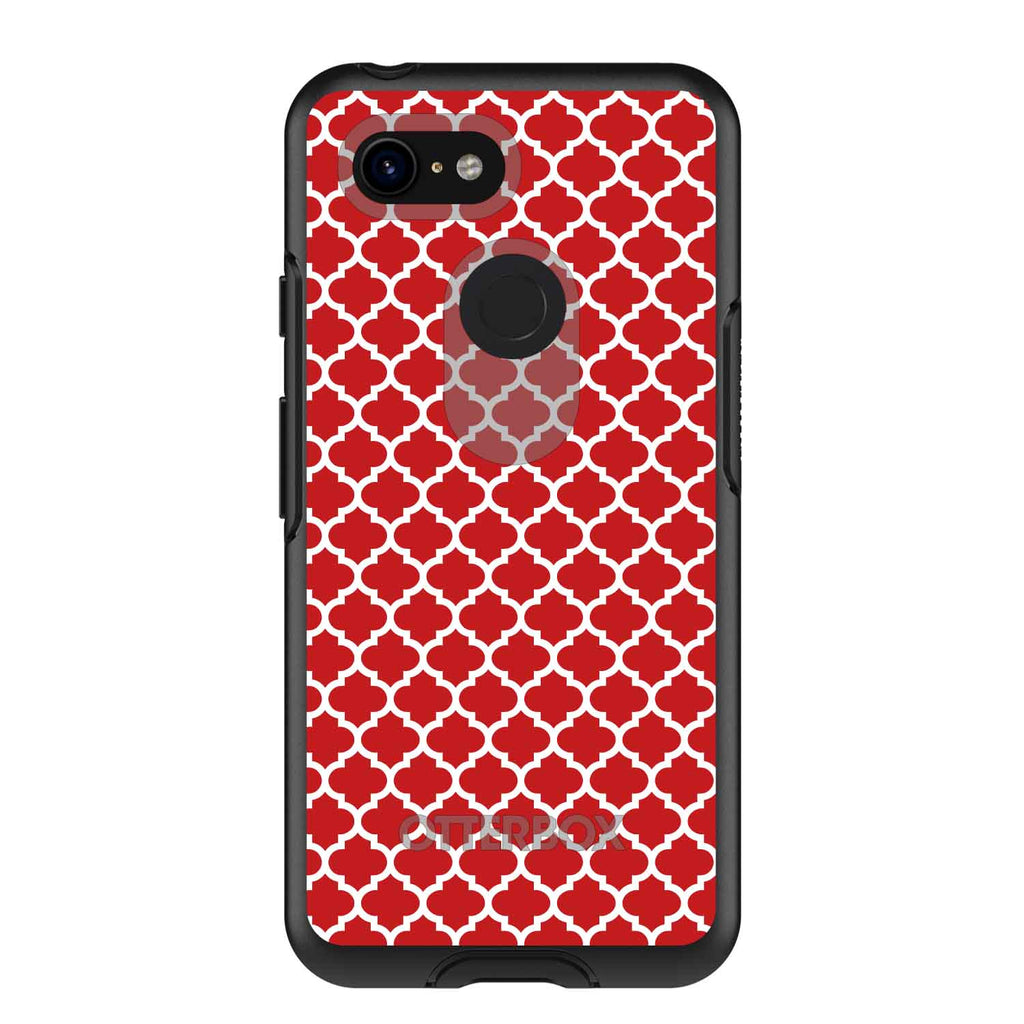 Red White Moroccan Lattice OtterBox Symmetry Case for iPhone & Galaxy, view 15