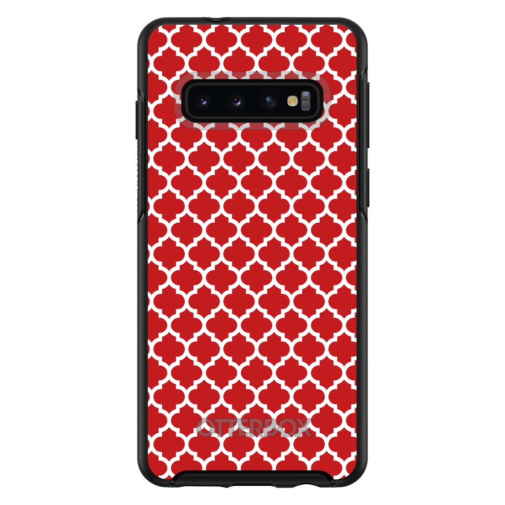 Red White Moroccan Lattice OtterBox Symmetry Case for iPhone & Galaxy, view 6