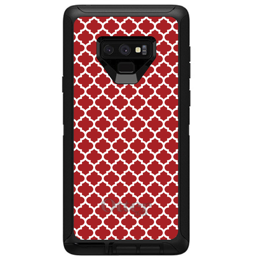 Red White Moroccan Lattice OtterBox Defender Case for iPhone & Galaxy, view 16