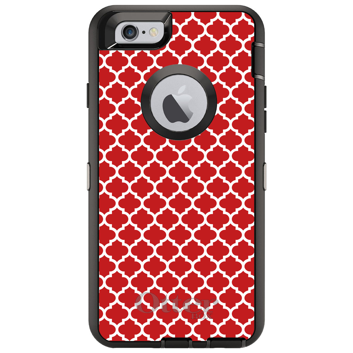 Red White Moroccan Lattice OtterBox Defender Case for iPhone & Galaxy, view 4