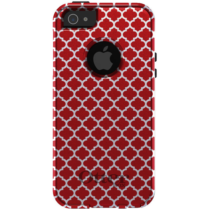 Red White Moroccan Lattice OtterBox Commuter Case for iPhone & Galaxy, view 5