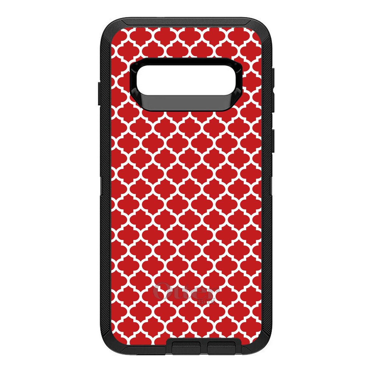 Red White Moroccan Lattice OtterBox Defender Case for iPhone & Galaxy, view 9