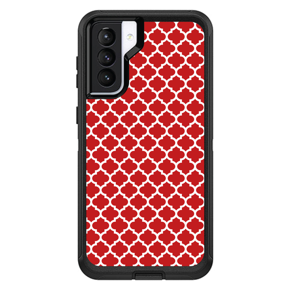 Red White Moroccan Lattice OtterBox Defender Case for iPhone & Galaxy, view 5