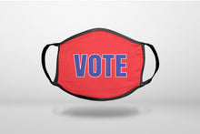 VOTE - Red White & Blue - RIP RBG - 3-Ply Reusable Soft Face Mask Covering, Unisex, Cotton Inner Layer