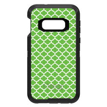 DistinctInk™ OtterBox Defender Series Case for Apple iPhone / Samsung Galaxy / Google Pixel - Green White Moroccan Lattice