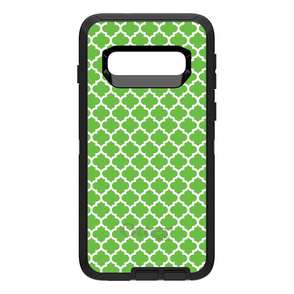 Green White Moroccan Lattice OtterBox Defender Case for iPhone & Galaxy, view 9