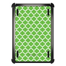 DistinctInk™ OtterBox Defender Series Case for Apple iPad / iPad Pro / iPad Air / iPad Mini - Green White Moroccan Lattice
