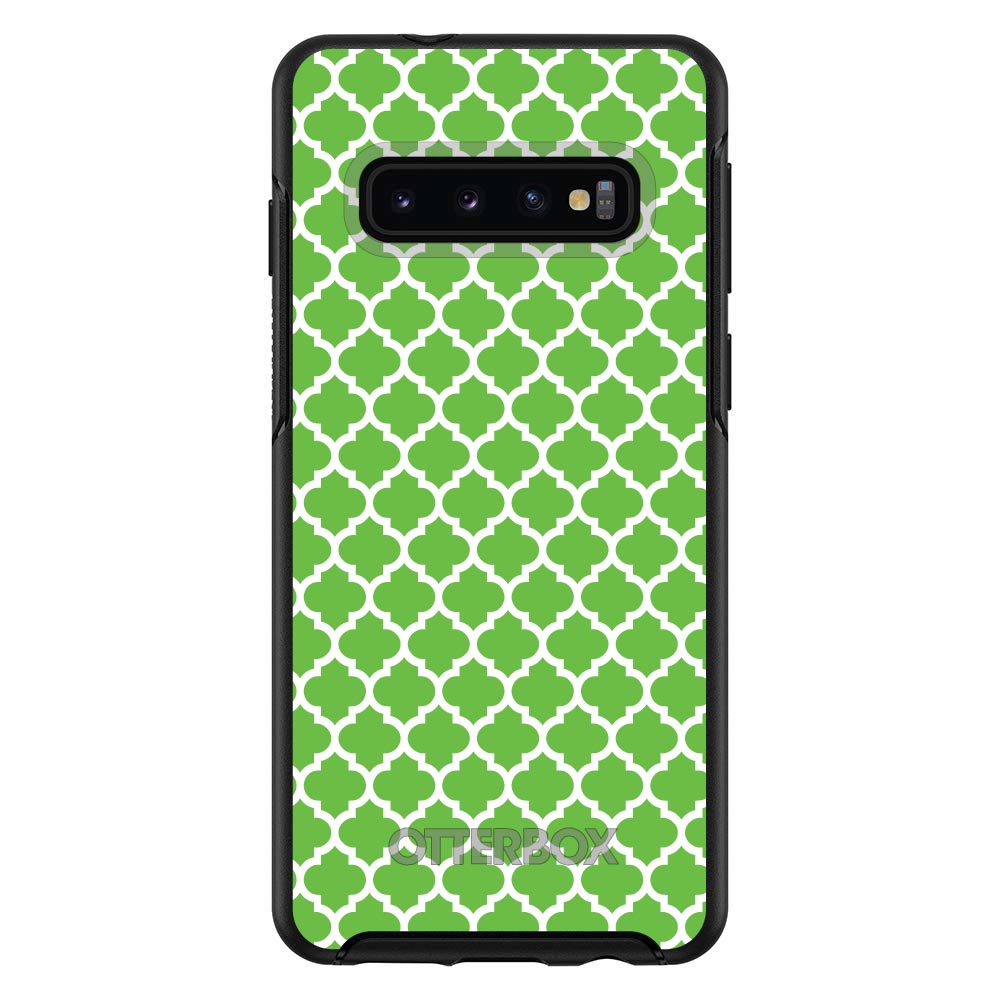 Green White Moroccan Lattice OtterBox Symmetry Case for iPhone & Galaxy, view 6