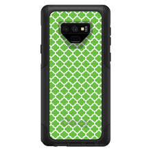 DistinctInk™ OtterBox Commuter Series Case for Apple iPhone or Samsung Galaxy - Green White Moroccan Lattice