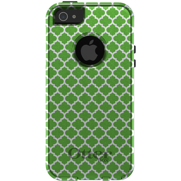 Green White Moroccan Lattice OtterBox Commuter Case for iPhone & Galaxy, view 5