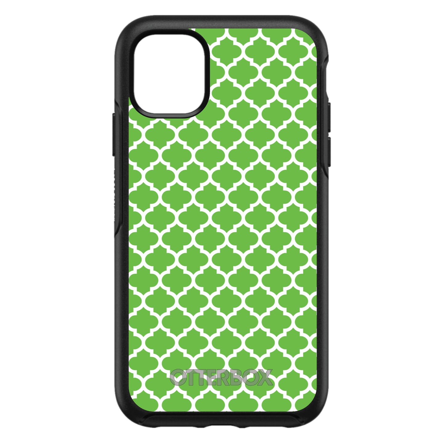 DistinctInk™ OtterBox Symmetry Series Case for Apple iPhone / Samsung Galaxy / Google Pixel - Green White Moroccan Lattice