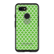DistinctInk™ OtterBox Symmetry Series Case for Apple iPhone / Samsung Galaxy / Google Pixel - Green White Moroccan Lattice