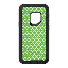 DistinctInk™ OtterBox Defender Series Case for Apple iPhone / Samsung Galaxy / Google Pixel - Green White Moroccan Lattice