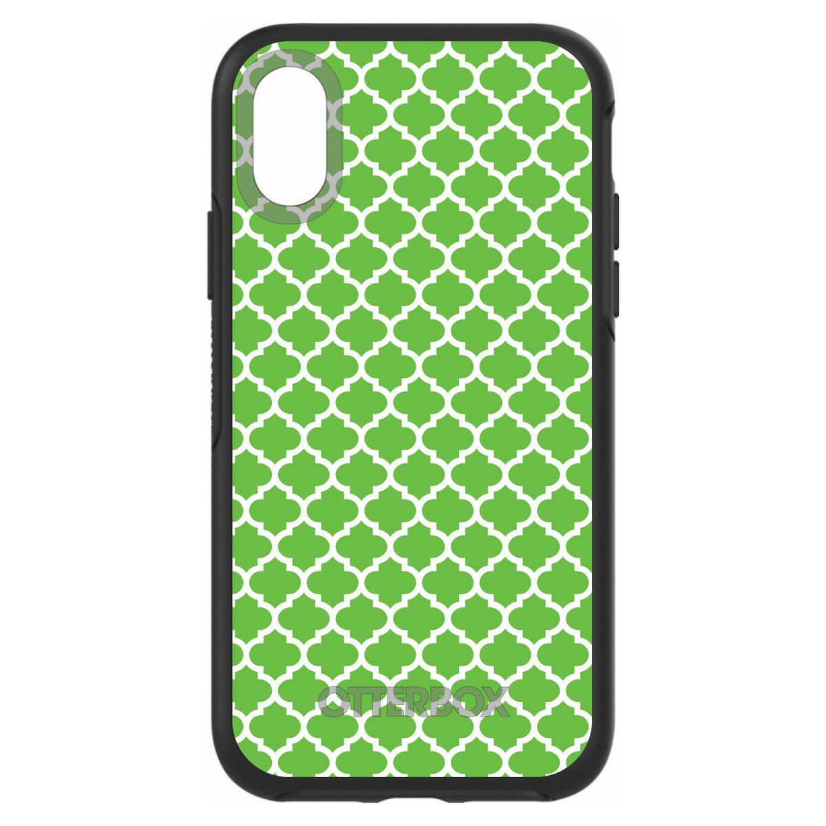 Green White Moroccan Lattice OtterBox Symmetry Case for iPhone & Galaxy, view 4