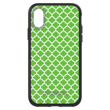DistinctInk™ OtterBox Symmetry Series Case for Apple iPhone / Samsung Galaxy / Google Pixel - Green White Moroccan Lattice