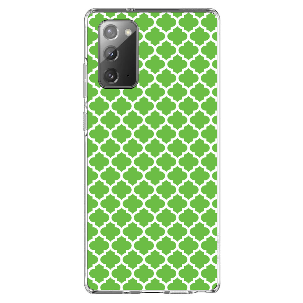 Green White Moroccan Lattice Clear Shockproof iPhone Case, view 8