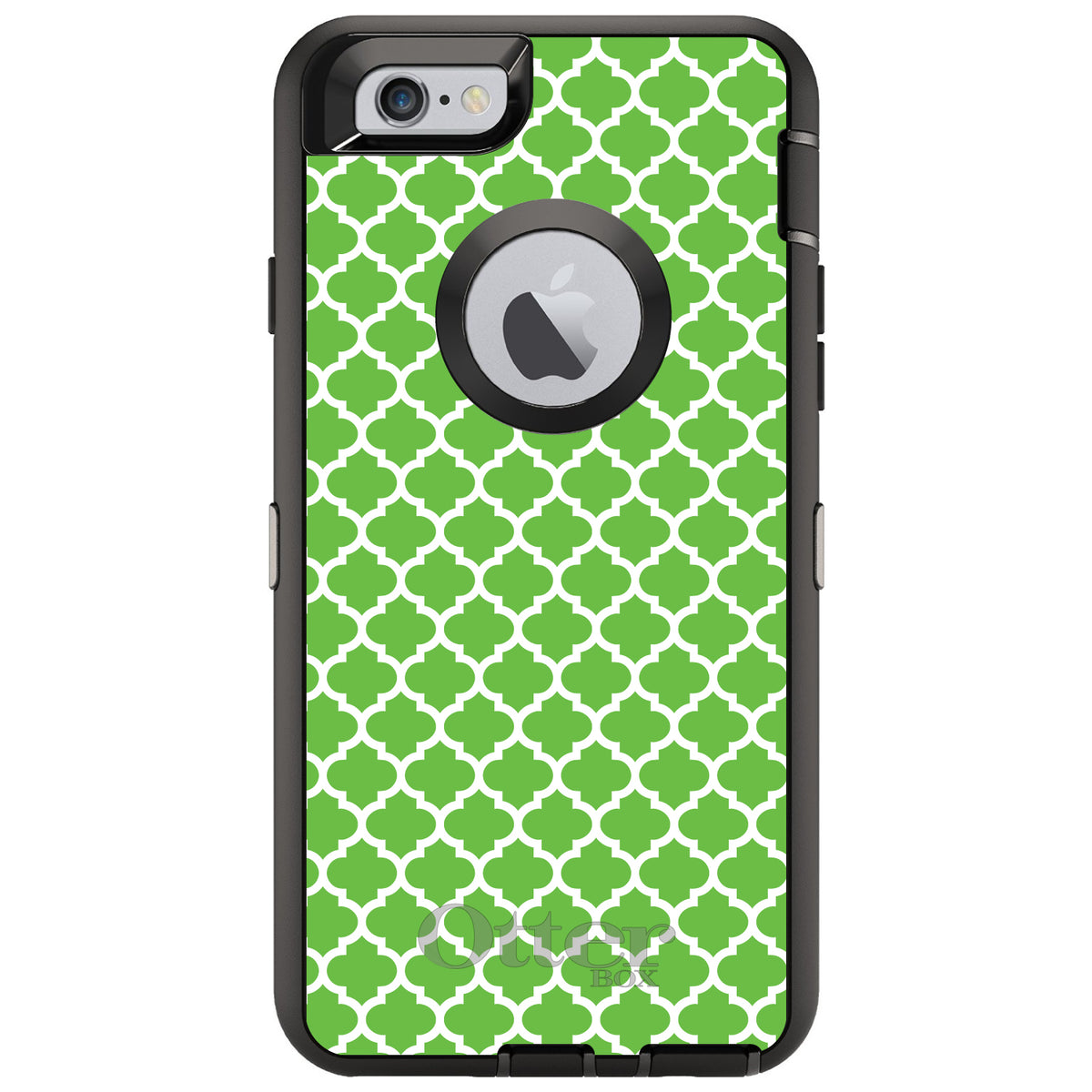 Green White Moroccan Lattice OtterBox Defender Case for iPhone & Galaxy, view 4