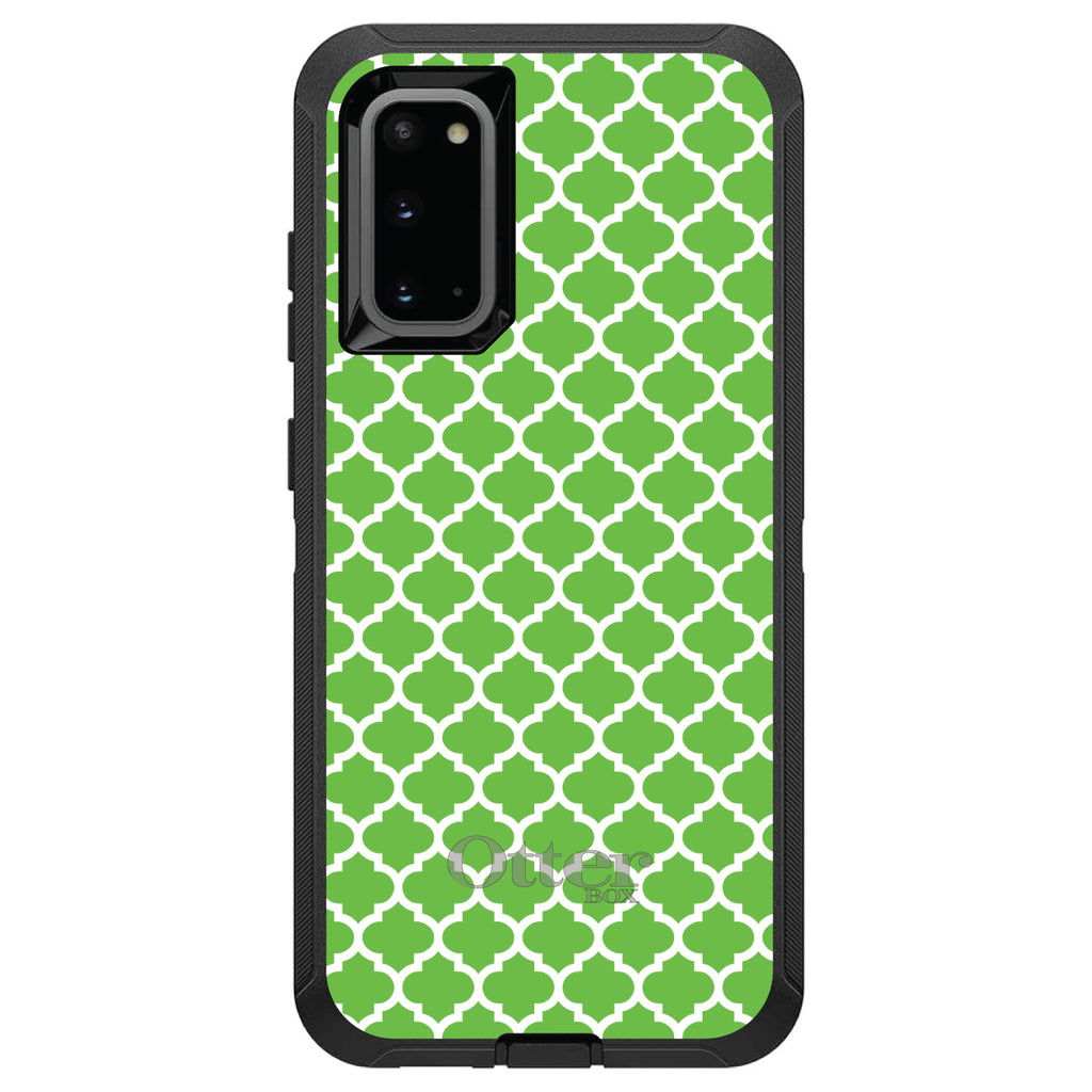 Green White Moroccan Lattice OtterBox Defender Case for iPhone & Galaxy, view 8