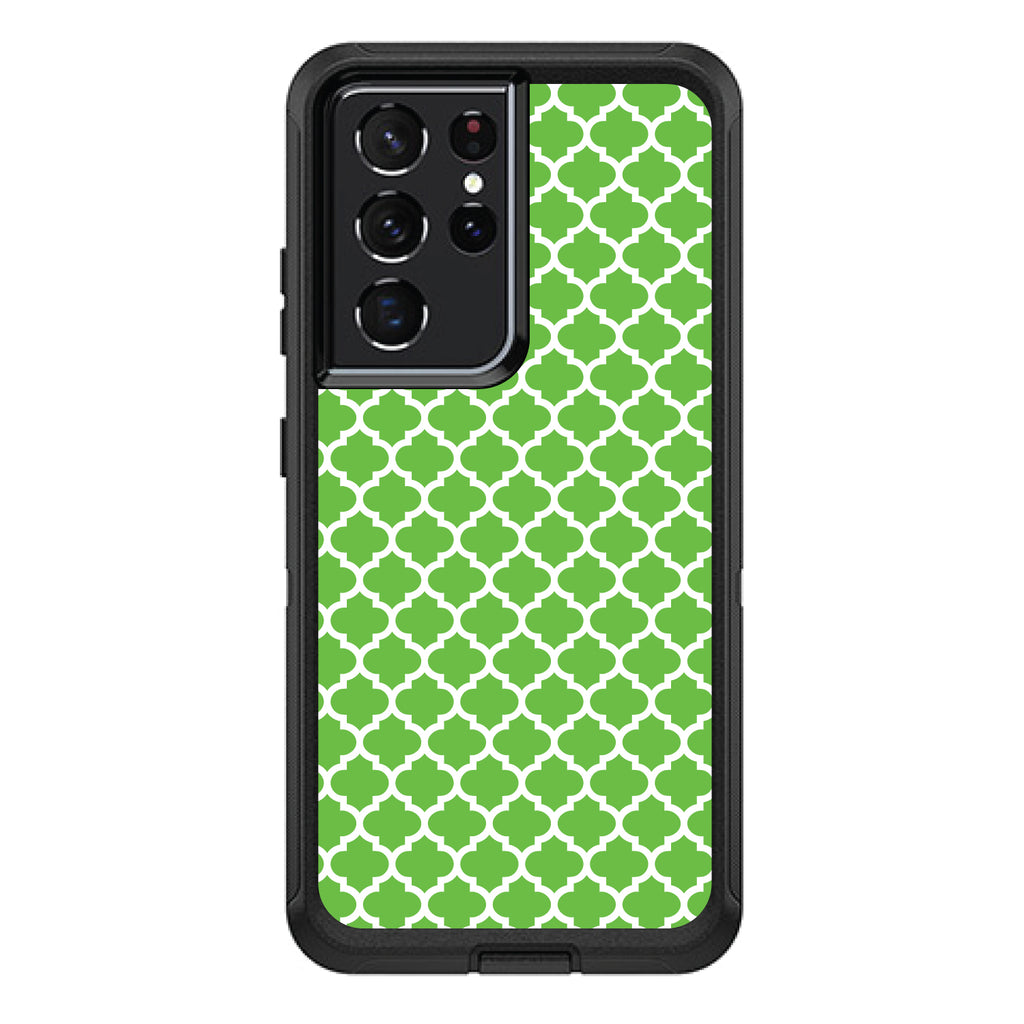 Green White Moroccan Lattice OtterBox Defender Case for iPhone & Galaxy, view 7
