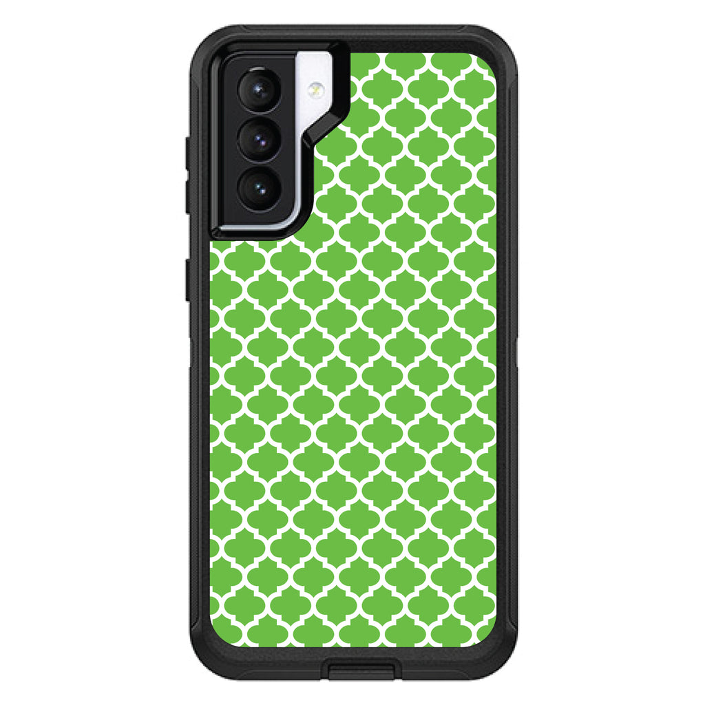 Green White Moroccan Lattice OtterBox Defender Case for iPhone & Galaxy, view 5