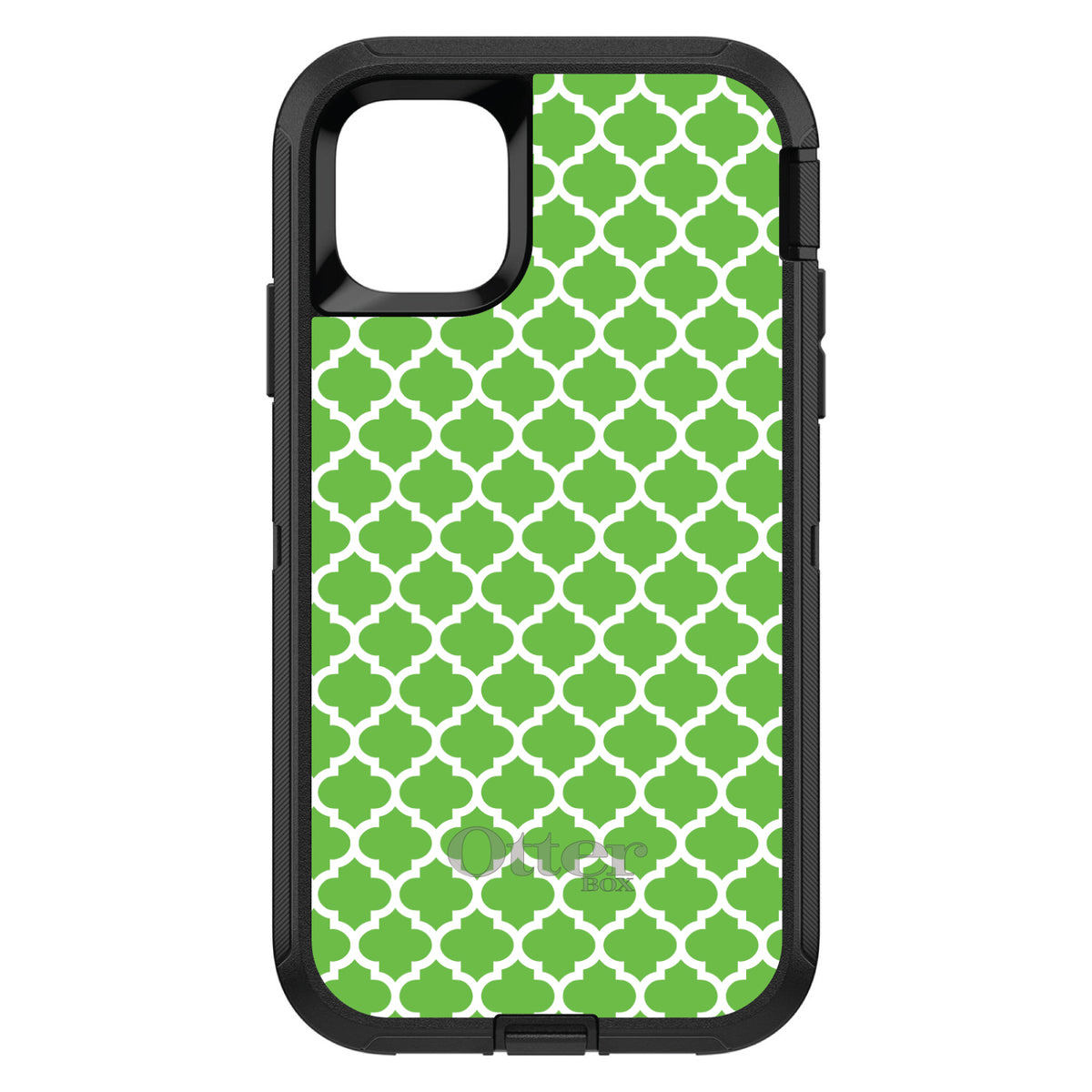 Green White Moroccan Lattice OtterBox Defender Case for iPhone & Galaxy, view 2