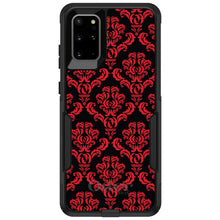DistinctInk™ OtterBox Commuter Series Case for Apple iPhone or Samsung Galaxy - Black Red Damask Pattern