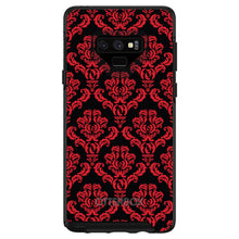 Black Red Damask Pattern OtterBox Symmetry Case for iPhone & Galaxy