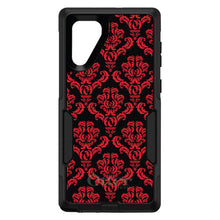 DistinctInk™ OtterBox Commuter Series Case for Apple iPhone or Samsung Galaxy - Black Red Damask Pattern