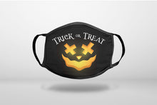 Trick or Treat Jack-O-Lantern - Halloween - 3-Ply Reusable Soft Face Mask Covering, Unisex, Cotton Inner Layer