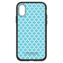 Light Blue White Moroccan Lattice OtterBox Symmetry Case for iPhone & Galaxy